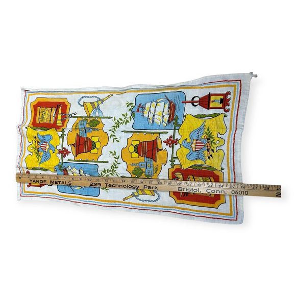 Vintage Linen Dish Tea Towels Colonial Theme Liberty Bell 70s home decor - Picture 4 of 7